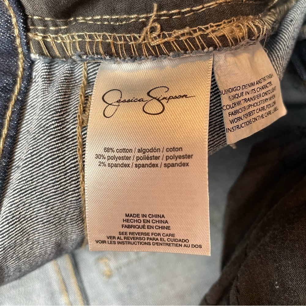 Jessica Simpson Harmony High Rise Slim Straight Jeans Women’s 28 Blue Dark Wash - Picture 15 of 16